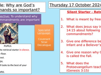 Y8: KS3 CATHOLIC RED: Creation and Covenant - What is a Covenant and what is the Sinai Covenant?