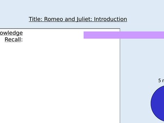 Romeo and Juliet Eduqas Blended Learning GCSE Full Unit of Work