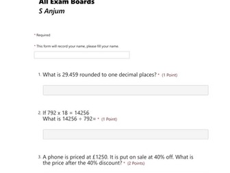 Functional Skills Maths L1 Numbers Non-Calculator