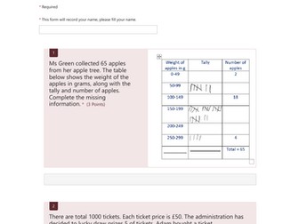 FS Maths L1 Data Handling Calculator Test