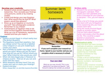 Egyptian Topic Homework