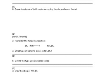 Covalent Bonding- ALevel