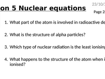 KS4 Triple Science Unit - Radioactivity