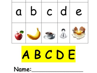 ABCDE - Alphabet Initial Sounds Booklet