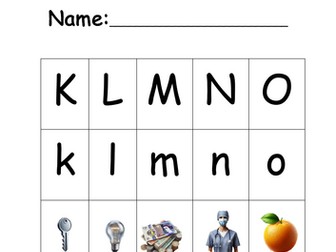 KLMNO - Alphabet Initial Sounds Booklet