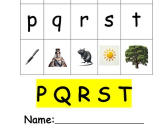 PQRST - Alphabet Initial Sounds Booklet