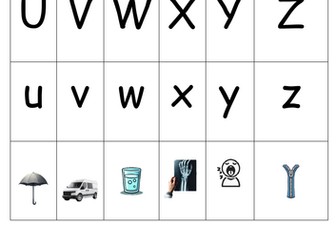 UVWXYZ - Alphabet Initial Sounds Booklet