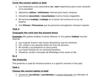 Baseline Assessment- A Level Spanish