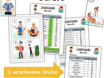 Lesespaziergang Berufe - Leserunde Klasse 1 und 2