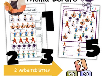 Berufe Zählen/Mathematik - Klasse 1 und 2