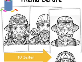 Mandalas Thema Berufe - Grundschule - Bastelvorlagen