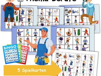 Wortschatz Bingo - Berufe (Klasse 1 und 2)