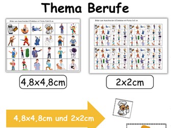 Vokabelbilder Berufe - Bilder zum ausschneiden (Klasse 1 und 2)