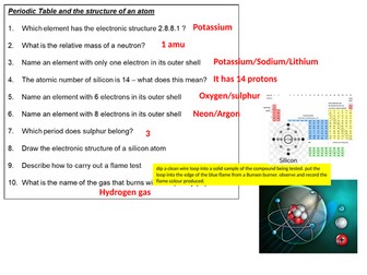 Atomic Structure and Periodic Table Revision