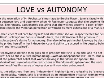 Jane Eyre - Love vs Autonomy