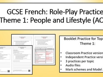 Role-Play Practice Theme 1- GCSE French