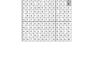 Alphabet word search