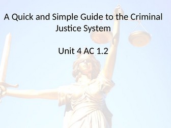 Criminology L3 WJEC UNIT 4 ACs 1.2 & 3.1 The CJS & Its Role in Social Control