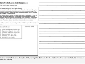 Stem Cells 'Evaluate' Extended Response