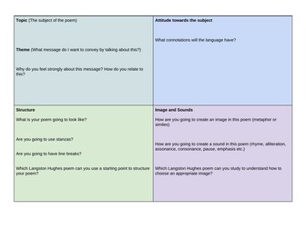 Poem Writing Scaffold