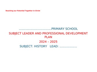 History Leader Action Plan