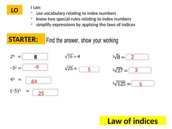 Law of Indices