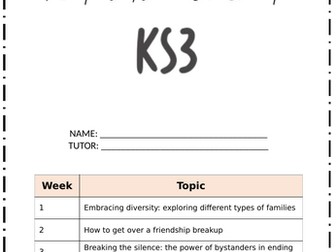 PSHE/ RSE- KS3- Guided Reading Booklet