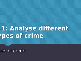 WJEC Criminology Unit 1 -1.1. Lesson 1