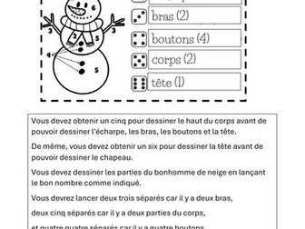 French snowman builder game