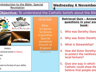 Y7: KS3 CATHOLIC RED: Prophecy and Promise - Introduction to the Bible and Special Revelation