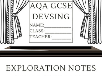 Devising Drama OCR GCSE workbook for 2024/2025