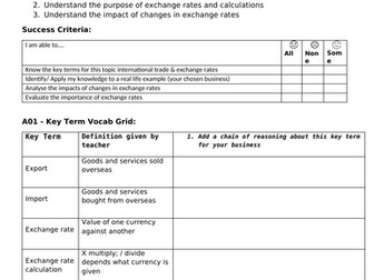 International Trade Exchange Rates Lesson Booklet IGCSE Bus Chapter 11