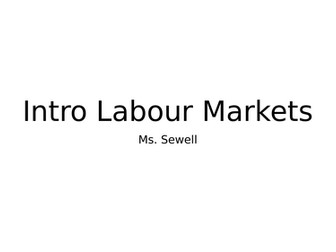 Labour Market PPT IGCSE Economics