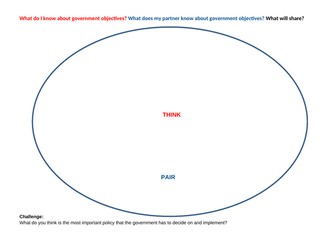 Government Objectives Starter Think Pair Share IGCSE Economics