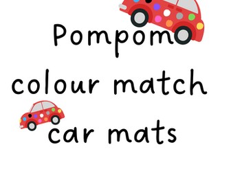 Car theme Colour Match PomPom Mats