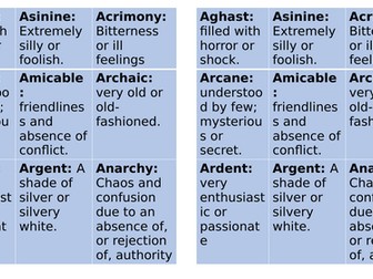 Short Stories - Developing Vocabulary