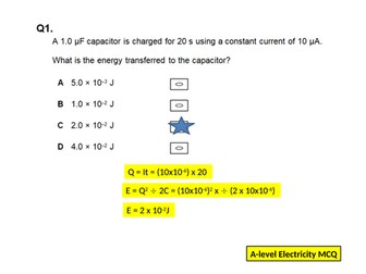 Electricity MCQnAs - A-level