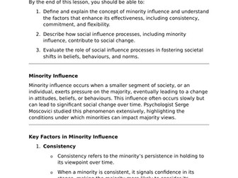 Social Change - A-Level Psychology