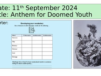 Anthem for Doomed Youth - Wilfred Owen Poetry Lesson