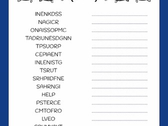 Empathy Word Scramble Puzzle Worksheet Activity