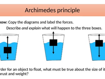 Upthrust and Archimedes' principle