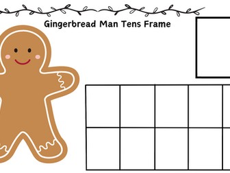 Gingerbread Theme Tens Frame