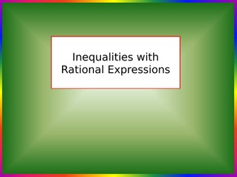 FM - Inequalities involving Rational Expressions