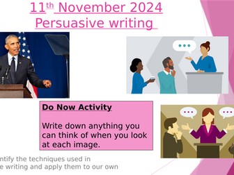 Persuasive Writing - KS3 English Full PowerPoint