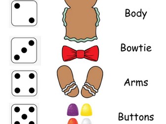 Gingerbread Roll the Dice and Draw