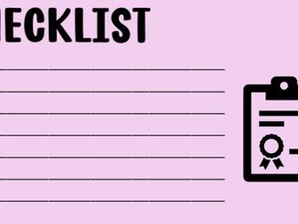 Checklist Template