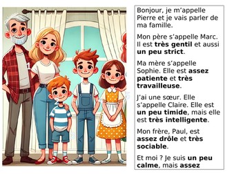 French family character KS3