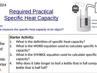 AQA GCSE Physics (Foundation Tier) – Required Practical: Specific Heat Capacity