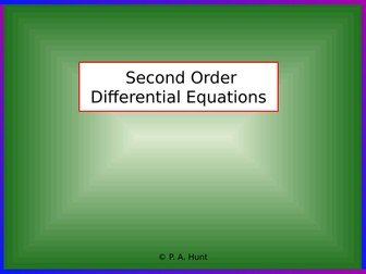 Core Pure - Second Order Differential