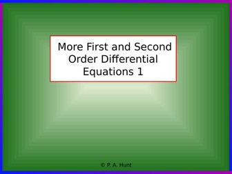 Core Pure - More First & Second Differential Equations 1